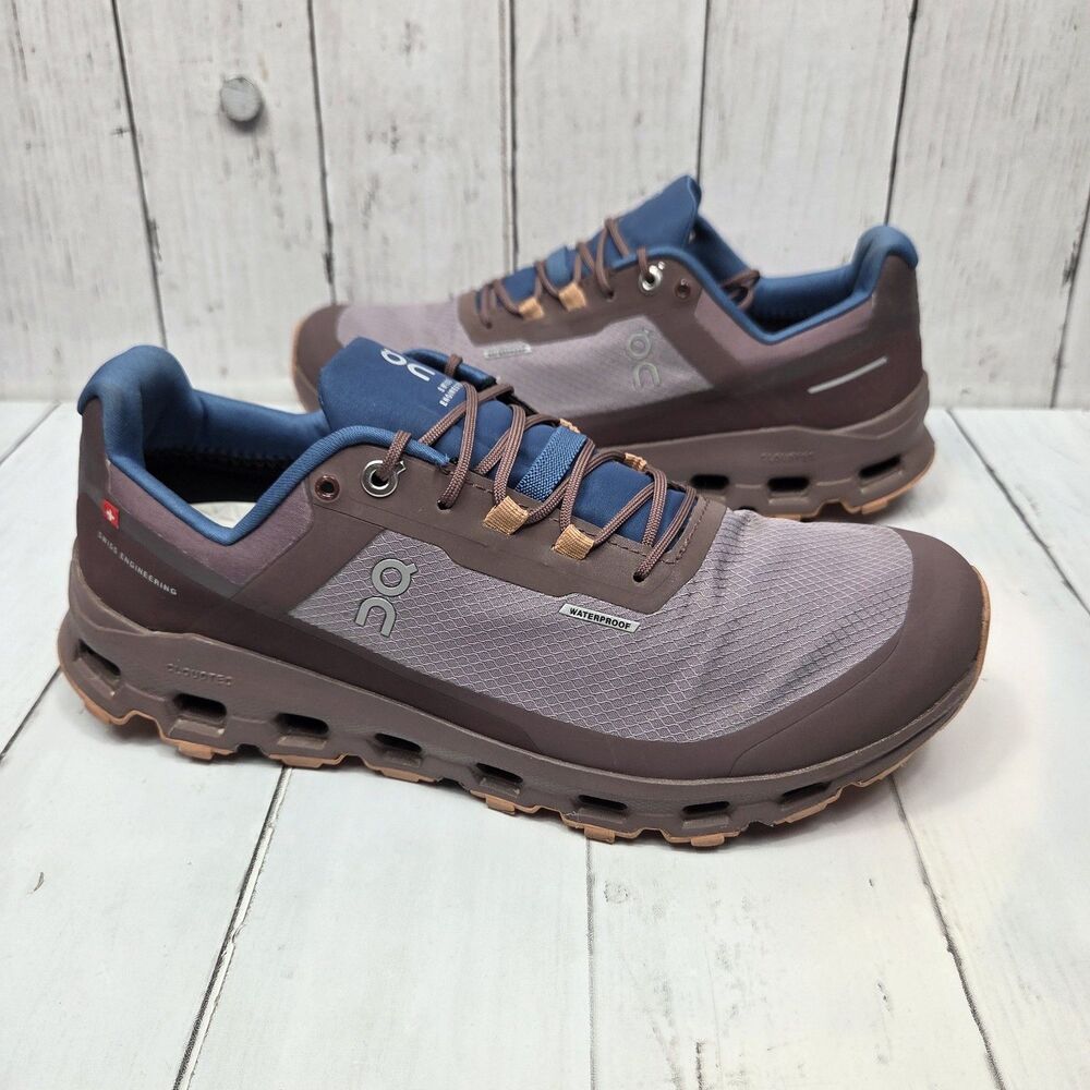 On Running Cloudvista Waterproof Womens Size 9 Running Shoes Zinc Grape 74.98057